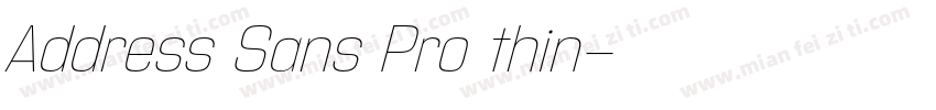 Address Sans Pro thin字体转换
